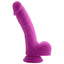 X-Men - 7.5" Realistic Silicone Dildo - realistic dildo has a slim curved shaft w/ a lightly veined texture that won't overwhelm you as you ride your way to internal satisfaction. Purple