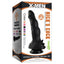 X-Men - 7" Nick's Cock Semi-Realistic Dildo - uniquely shaped 7-inch silicone dildo has a phallic head & a shaft w/ ridges, bumps & pointed clitoral/perineal nodes + a harness-compatible suction cup. Black, box