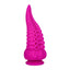X-Men 8" Ribbed Tentacle Butt Plug w/ Suckers & Suction Cup - unique tentacle anal plug has a tapered tip, pronounced ridges & a sucker texture. Purple