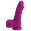 X-Men Beginners' Veiny Realistic Silicone Dildo wth Suction Cup -  is expertly sculpted w/ a veiny shaft + phallic head for natural-feeling stimulation. Purple