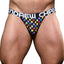 ANDREW CHRISTIAN™ Almost Naked - Pride Polka Dot Jock rainbow polka dot jockstrap-style underwear features Andrew Christian's waistband & Almost Naked anatomically correct pouch for comfort.