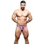 ANDREW CHRISTIAN™ Almost Naked - Splatter Brief - multicoloured paint splatter briefs feature Andrew Christian's waistband & the ultra-comfortable Almost Naked anatomically correct pouch. 3
