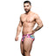 ANDREW CHRISTIAN™ Almost Naked - Splatter Brief - multicoloured paint splatter briefs feature Andrew Christian's waistband & the ultra-comfortable Almost Naked anatomically correct pouch. 5