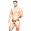 ANDREW CHRISTIAN™ Almost Naked - Glam Leopard Brief - gold glitter leopard print briefs feature Andrew Christian's waistband & comfy Almost Naked anatomically correct pouch. 4