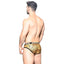 ANDREW CHRISTIAN™ Almost Naked - Glam Leopard Brief - gold glitter leopard print briefs feature Andrew Christian's waistband & comfy Almost Naked anatomically correct pouch. 6