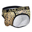 ANDREW CHRISTIAN™ Almost Naked - Glam Leopard Brief - gold glitter leopard print briefs feature Andrew Christian's waistband & comfy Almost Naked anatomically correct pouch. 2