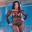 Scandal® - Full Length Lace Body Suit - Curvy. This curvy bodystocking has a geometric pattern to emphasise key areas of your full figure & a crotchless design for quick access in the heat of the moment. Black