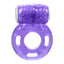 CalExotics® - Vibrating Ring - This vibrating cockring offers couples 1 speed of sensational vibration with bristle-like nubs for clitoral stimulation. Purple
