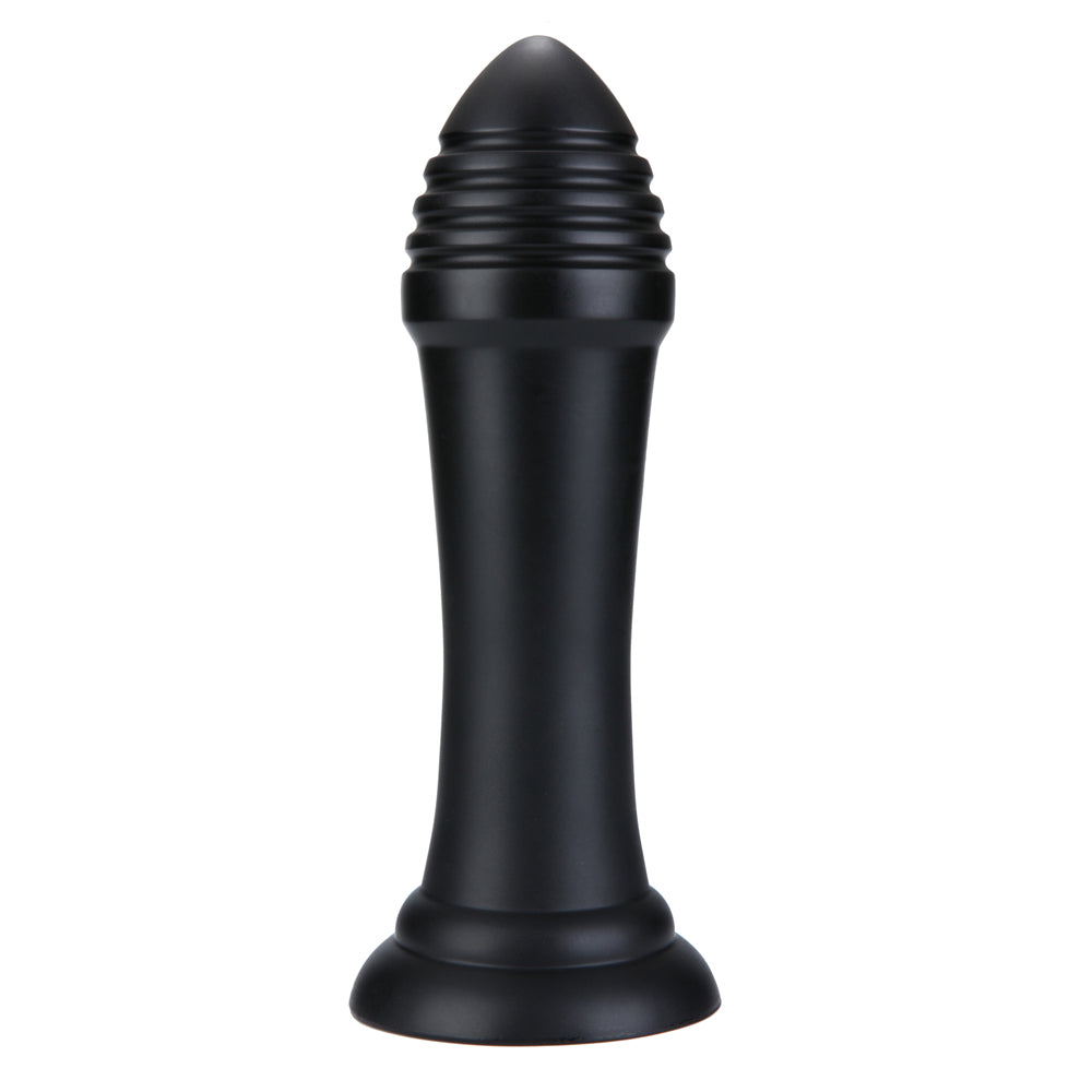 X-Men - 10.9" Extra-Large Ribbed Butt Plug - huge anal plug has a tapered tip for easier insertion & pronounced ridges for more stimulation.