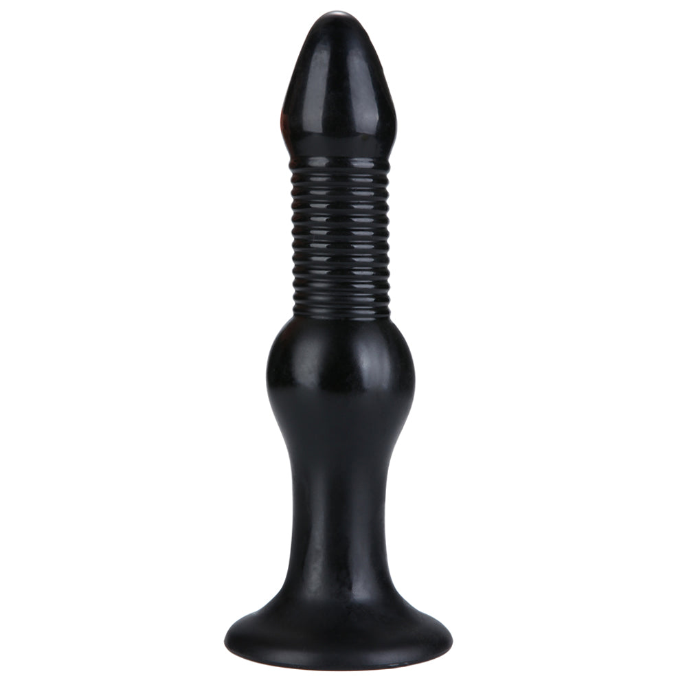X-Men - 10.8" Extra-Large Bulbous Ridged Butt Plug -  uniquely shaped anal plug has a tapered tip, a ribbed neck and bulbous round midsection.