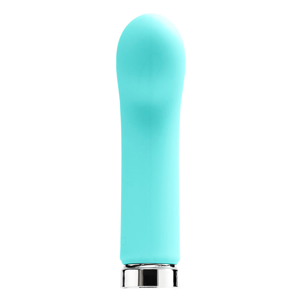 VēDO™ gee™ plus - Rechargeable Bullet. This whisper-quiet vibrating bullet has 10 wicked vibration modes & bulbous curved head to tease & please your G-spot anywhere, anytime. Turquoise (2)