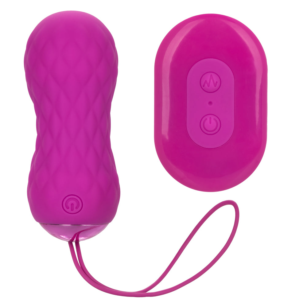 Slay™ - #SpinMe - remote control textured toy has 10 vibration & rotation modes to stimulate your insides like never before. Waterproof & rechargeable for your convenience. Pink