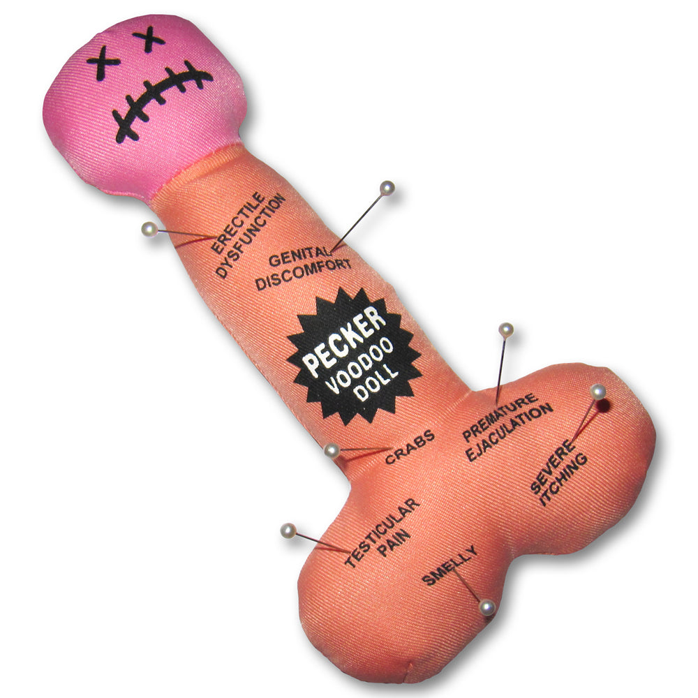 Funny Adult Novelty Cartoon Penis Pecker Voodoo Doll With Pins
