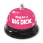 Pink and White Ring For Big Dick Table Bell Funny Adult Novelty