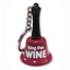Burgundy Red Ring For Wine Bell Keychain Funny Adult Novelty Keyring