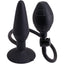 Large Black Inflatable Anal Butt Plug With Suction Cup Base & Hand Squeeze Pump
