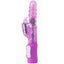 Purple Silicone Rotating Swirled Vibrator With Rotating Beads, Ridged Swirl Texture & Butterfly Clitoral Stimulator