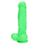X-Men - Glow In The Dark Hunter's Cock -  girthy glowing dildo has a ridged phallic head for great G-spot with veiny shaft, balls and suction cup base.
