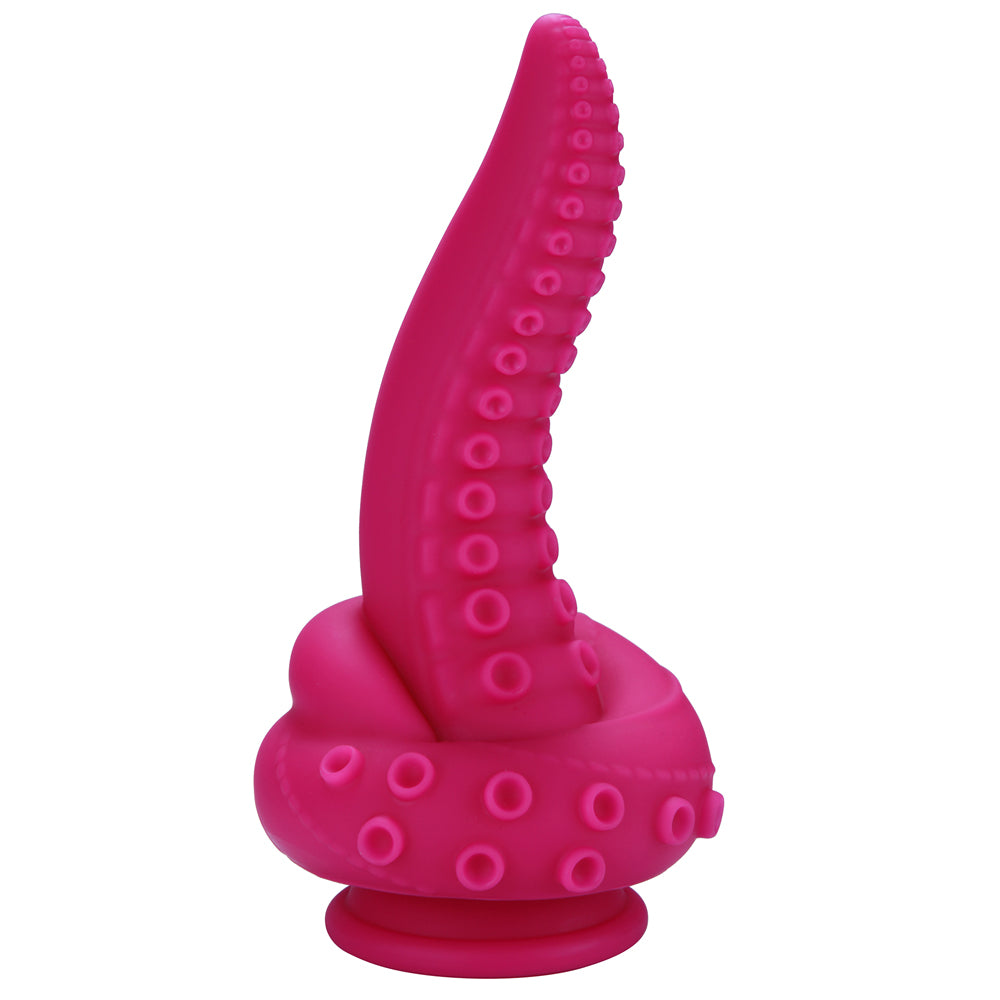Bondara - Coiled Tentacle Dildo - tapered curved tip for perfect G- or P-spot stimulation, suckers + grooved texture & a wide coiled base for safe anal or vaginal play. Purple