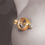 Fetish Fantasy Gold® - Magnetic Clamps -hand-polished gold nipple clamps are sure to delight with jewel-studded ends & an easy-to-use magnetic design. In use image