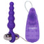 Booty Call - Booty Shaker - tapered anal toy has graduating beads & a retrieval ring. An optional bullet vibe fits in the ring with a remote control that offers multispeed vibrations. Purple