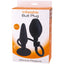 Packaging Box Black Medium Inflatable Anal Butt Plug With Suction Cup Base & Hand Squeeze Pump