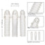 3 Piece Extension Kit -stretchy set of 3 penis sleeves is textured inside & out. Clear 5