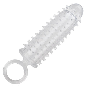 3-Piece Textured Penis Extension Sleeve Set has solid 1" heads & a uniquely ribbed + nubby texture inside & out to boost & sensation. Ribbed & nubby texture.