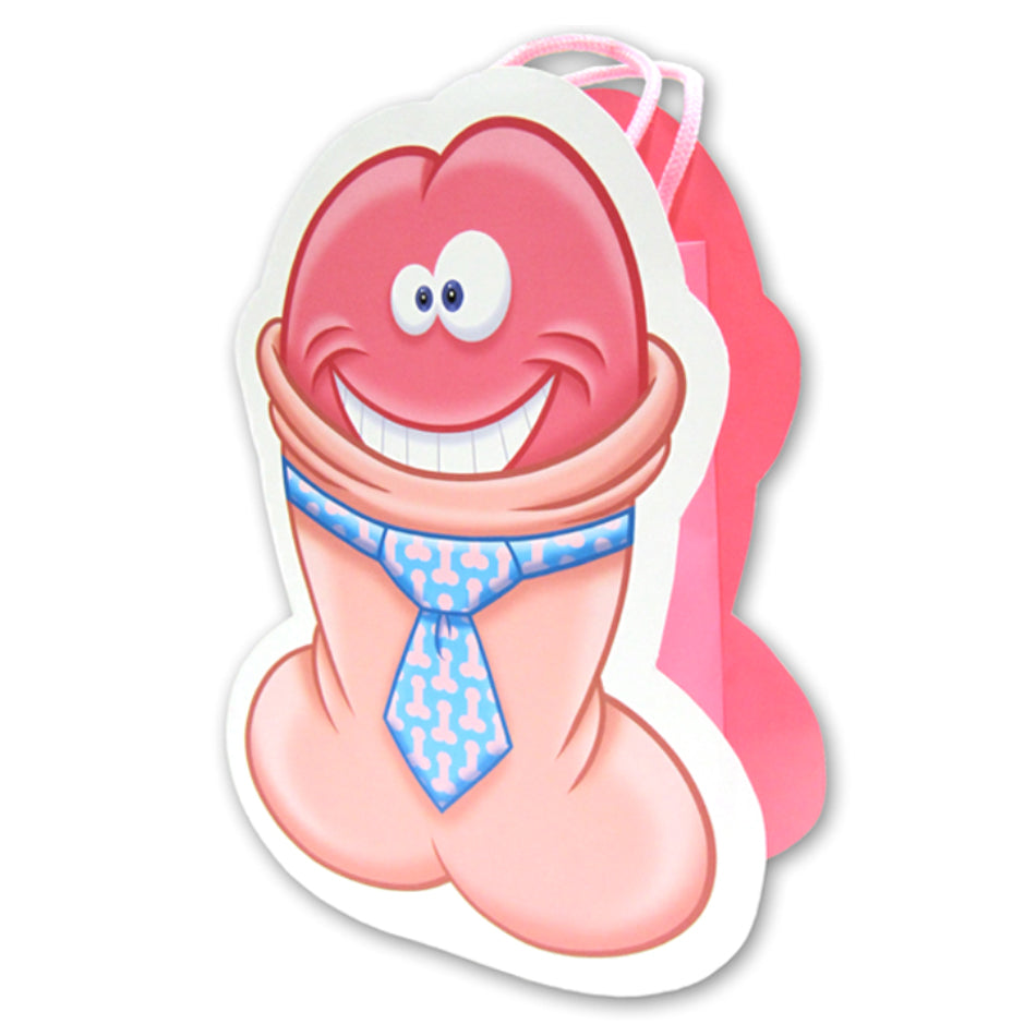 Funny Novelty Pecker With Tie Gift Bag Cartoon Penis For Adult Parties & Hens' Nights