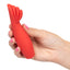 Red Hot™ - Blaze - this vibrator has multiple flickering teaser tips & 10 powerful, whisper-quiet vibration functions in its compact body, 100% of which you can play with tonight. Red, in hand for size comparison