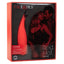 Red Hot™ - Sizzle - curved vibrating stimulator delivers 10 modes of vibration with its dual flickering tips to deliver pinpoint pleasure, all in a travel-friendly size. Red, package image