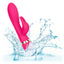 Jack Rabbit® Signature - Silicone Ultra-Soft™ Rabbit - dual-density silicone rabbit vibrator has 7 vibration functions in its independently controlled G-spot shaft & clitoral bunny for ultimate blended pleasure. Pink, waterproof