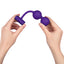 FemmeFunn® - Momenta Kegel Balls With Remote - Purple - double-ball kegel toy offers 10 awesome vibration modes + a Boost Button on the remote control to take you to the highest intensity. image showing flexible neck