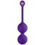 FemmeFunn® - Momenta Kegel Balls With Remote - Purple - double-ball kegel toy offers 10 awesome vibration modes + a Boost Button on the remote control to take you to the highest intensity. image showing on/off button at side