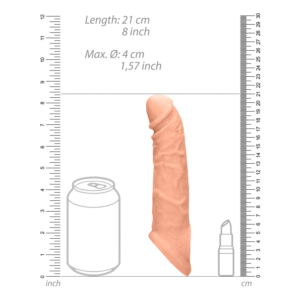 REALROCK® - Penis Extender With Rings has a dual testicle ring design for extra stability & increases your length & girth - size chart