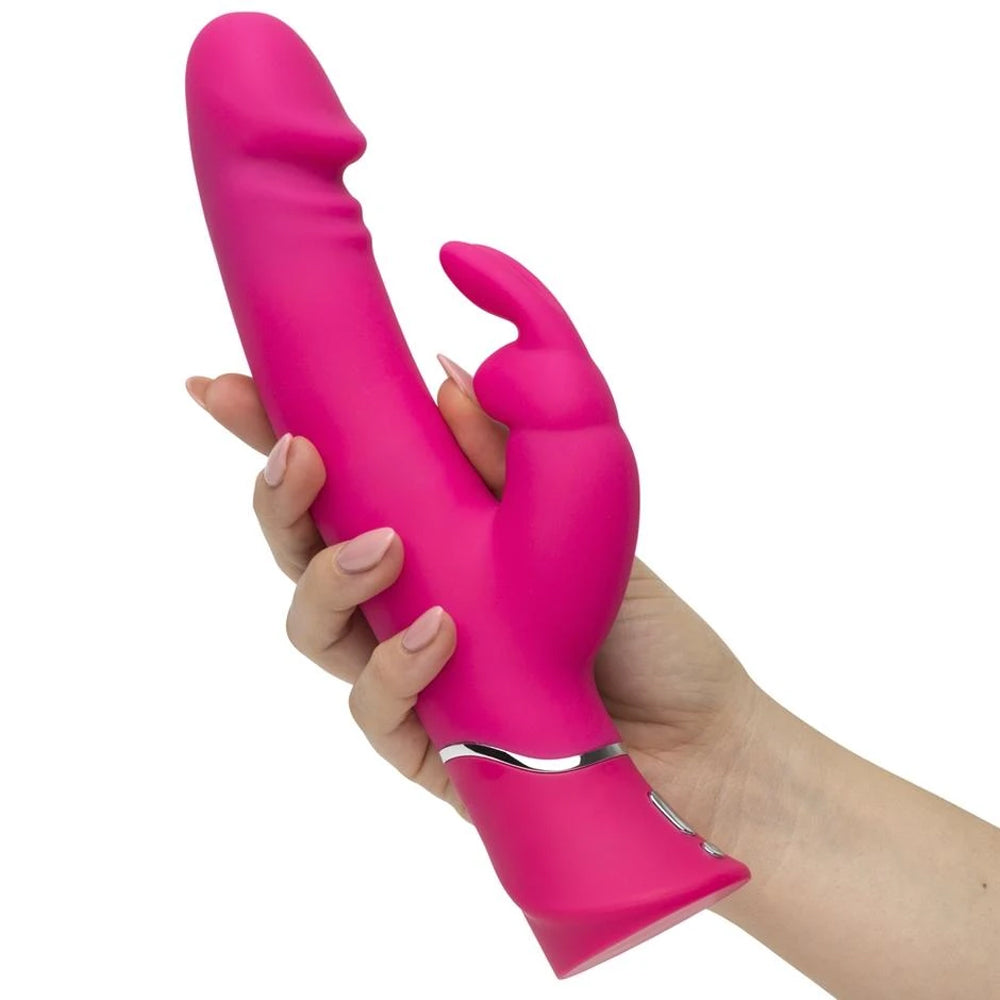 Pink happy rabbit Dual Density Silicone Vibrator With Clitoral Stimulator & Insertable G Spot Head Women's Sex Toys Hand