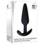 Box Packaging of Adam & Eve Black Rechargeable Vibrating Butt Plug Anal Sex Toy With Magnetic USB Recharging