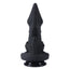 Fantasy Coxplay Alien Dildo | Textured Suction Cup Dong Toy - unique dildo has a pointed G-spot head, textured shaft & clitoral tickler for dual stimulation that's out of this world. Black