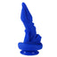 Fantasy Coxplay Alien Dildo | Textured Suction Cup Dong Toy - unique dildo has a pointed G-spot head, textured shaft & clitoral tickler for dual stimulation that's out of this world. Blue