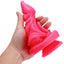 Fantasy Coxplay Alien Dildo | Textured Suction Cup Dong Toy - unique dildo has a pointed G-spot head, textured shaft & clitoral tickler for dual stimulation that's out of this world. Pink