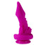 Fantasy Coxplay Alien Dildo | Textured Suction Cup Dong Toy - unique dildo has a pointed G-spot head, textured shaft & clitoral tickler for dual stimulation that's out of this world. Purple