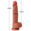  9" Realistic Dual-Density Silicone Dildo With Suction Cup feels just like a realistic erection w/ a soft exterior & firm inner core + sculpted phallic details. Dimensions.