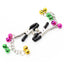 Poison Rose Nipple Clamps With Coloured Bells