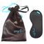 Sexyland Sexy Fun Black & Sky Blue Silky Satin Blindfold Eye Mask With Drawstring Storage Pouch Bag