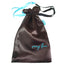 Sexyland Embroidered Sexy Fun Black & Sky Blue Silky Satin Drawstring Storage Pouch Bag