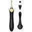 Obsidian Black ZALO Bess Clitoral Vibrator Stimulator Women's Double Ended Sex Toy With Clitoral & G-Spot Attachments