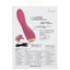 California Exotics Uncorked Pinot G-Spot Vibrator With Ribbed Rings Pink & Gold Rechargeable Waterproof Sex Toy Back of Box