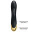 Pretty Love Double Pleasure Black & 18 Karat Gold Plated Rabbit Vibrator with G-spot & Clitoris Stimulation Button Controls