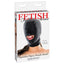 Fetish Fantasy Series - Spandex Open Mouth Hood, lightweight, breathable fetish hood has a mouth opening. Black, package