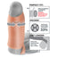 Fantasy X-Tensions - Real Feel Enhancer XL. trimmable penis sleeve gives your erection 33% more girth & has a ball strap. Flesh, details image